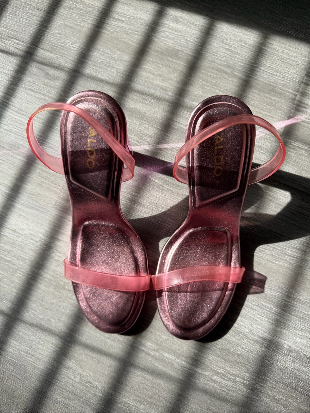 ALDO x Barbie Pink Jelly Strap Heels